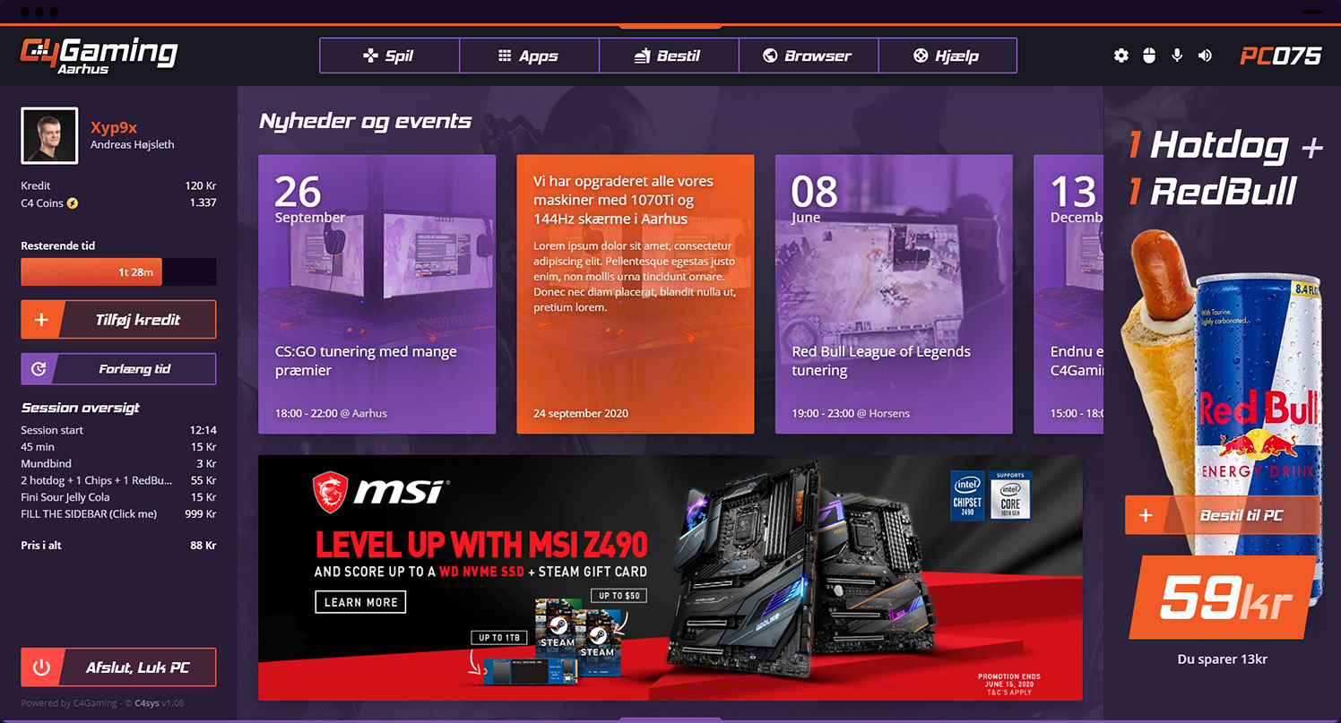 C4Gaming C4Sys screen 1