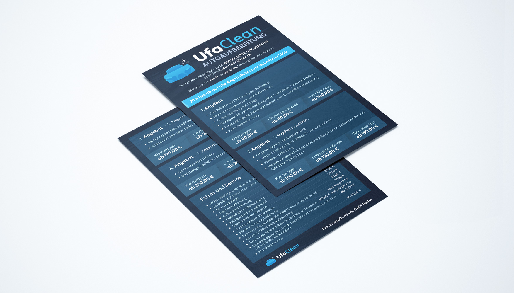 UfaClean flyer mockup